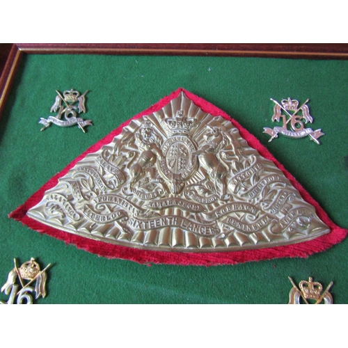 1048 - Two Military Horse Breast Plates Now Framed Each Frame Approximately 9 Inches High x 10 Inches Wide