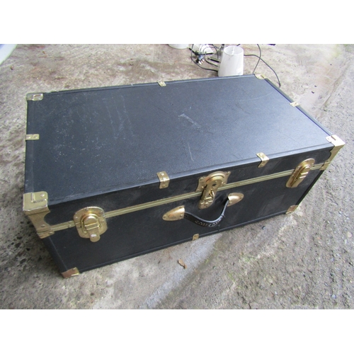 1051 - Actors Travelling Hardcase with Brass Mounts and Clasps Approximately 42 Inches Wide x 16 Inches Hig... 