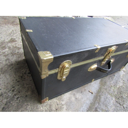 1051 - Actors Travelling Hardcase with Brass Mounts and Clasps Approximately 42 Inches Wide x 16 Inches Hig... 