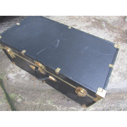 1051 - Actors Travelling Hardcase with Brass Mounts and Clasps Approximately 42 Inches Wide x 16 Inches Hig... 