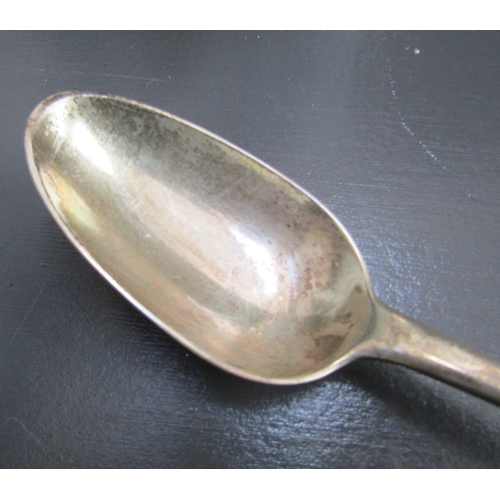 1054 - Antique Silver Serving Spoon Approximately 12 Inches Long