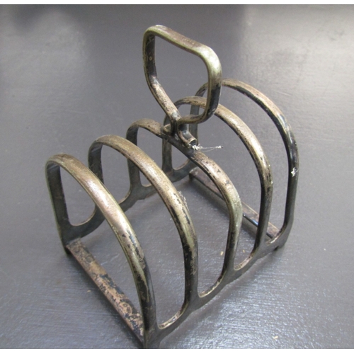 1057 - Silver Four Slice Toast Rack