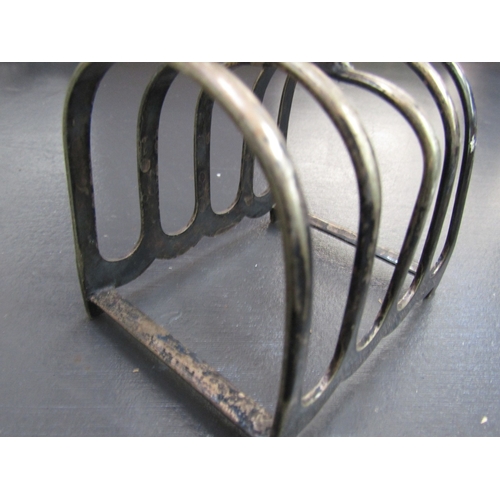 1057 - Silver Four Slice Toast Rack