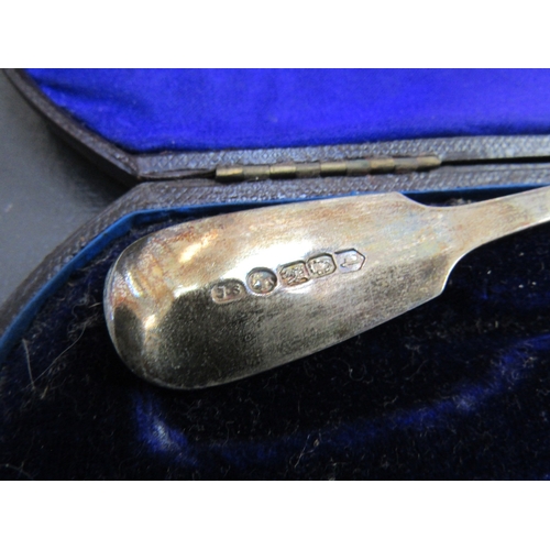 1060 - Irish Silver Travelling Fork and Spoon Fiddle Pattern Contained Within Original Presentation Box