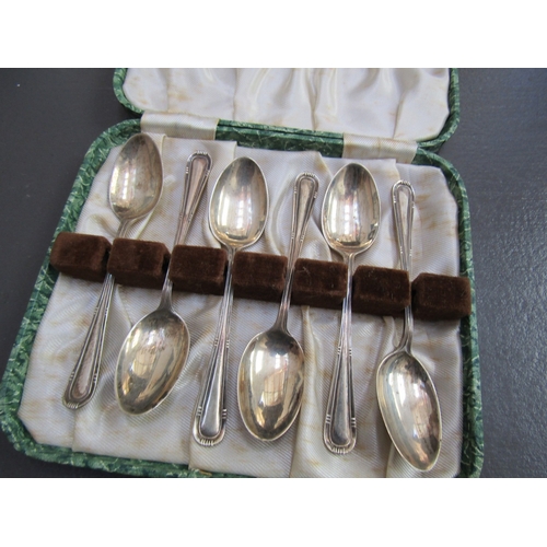 1063 - Set of Six Silver Teaspoons Contained Within Original Presentation Case