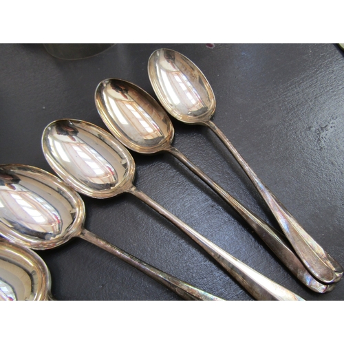 1064 - Set of Eight Silver Dessert Spoons