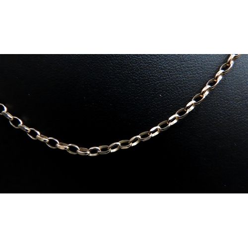 107 - 9 Carat Yellow Gold Oval Link Chain 76cm Long