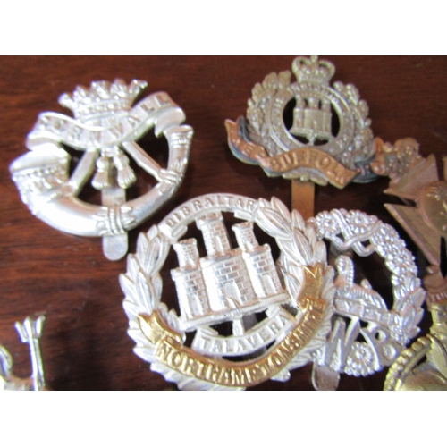 1084 - Collection of Various Military Cap Badges Quantity as Photographed