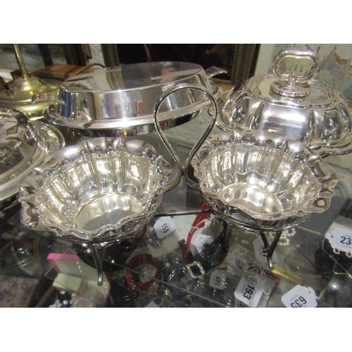 1104 - Collection of Various Edwardian and Later Silver Plated Table Ware Including Two Serving Dishes with... 