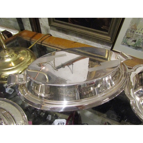 1104 - Collection of Various Edwardian and Later Silver Plated Table Ware Including Two Serving Dishes with... 