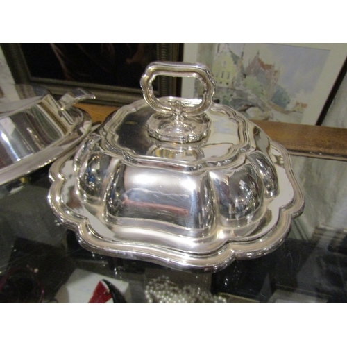 1104 - Collection of Various Edwardian and Later Silver Plated Table Ware Including Two Serving Dishes with... 