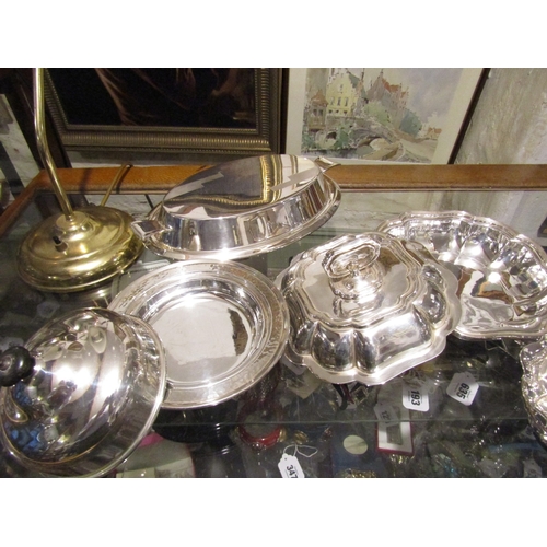 1104 - Collection of Various Edwardian and Later Silver Plated Table Ware Including Two Serving Dishes with... 