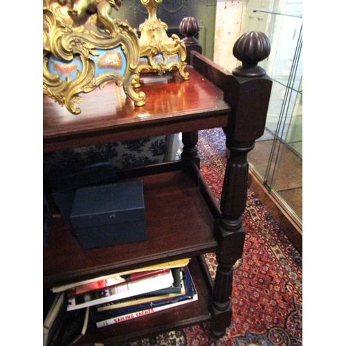 1106 - William IV Mahogany Three Tier Dumb Waiter Approximately 54 Inches Wide