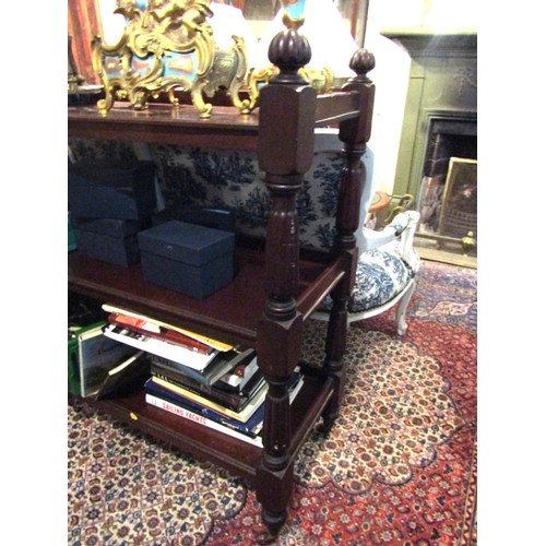 1106 - William IV Mahogany Three Tier Dumb Waiter Approximately 54 Inches Wide