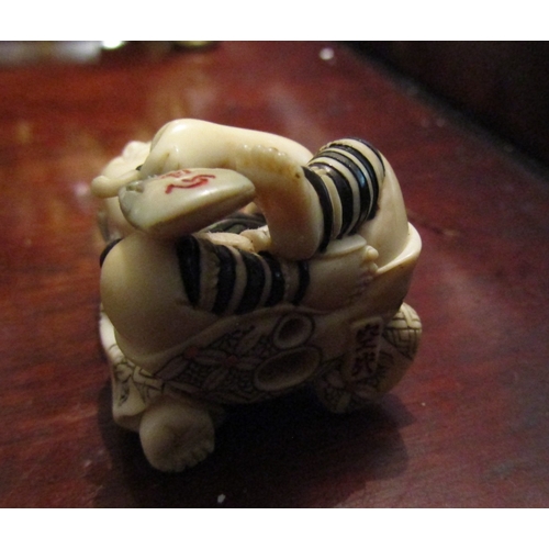 1111 - Carved Netsuke Figure Signed to Base