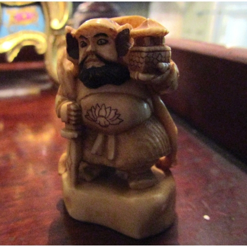 1113 - Carved Netsuke Figure Signed to Base