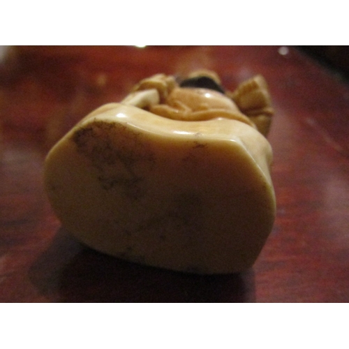 1113 - Carved Netsuke Figure Signed to Base