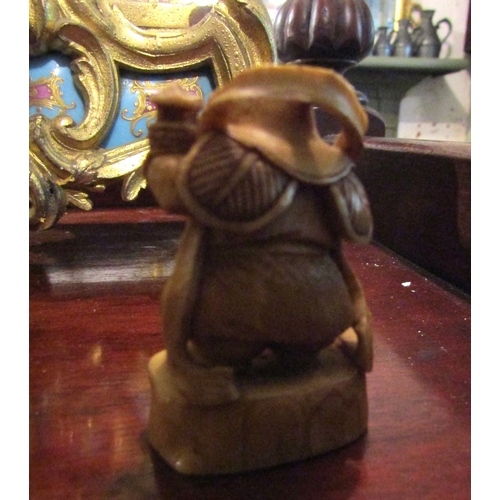 1113 - Carved Netsuke Figure Signed to Base