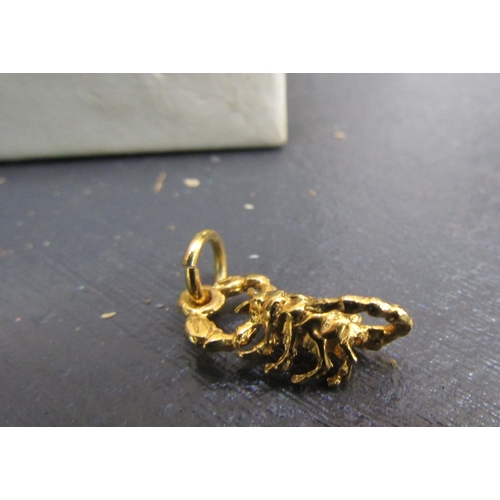 1122 - Eighteen Carat Gold Scorpion Charm