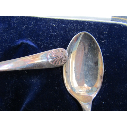 1141 - Full Set of Twelve Solid Silver Teaspoons Contained Within Original West and Son Presentation Box