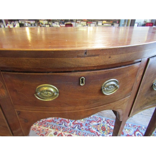 1145 - Antique Hepplewhite Serpentine Front Sideboard of Neat Form Approximately 4ft Wide x 40 Inches High