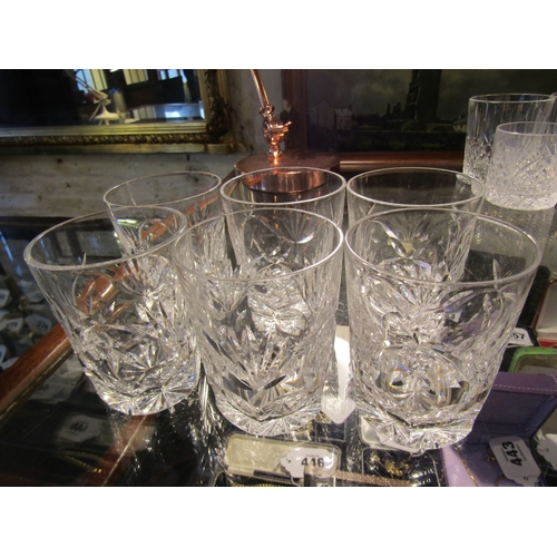 1159 - Set of Six Irish Cut Crystal Whiskey Tumbler Glasses