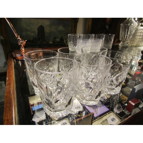 1159 - Set of Six Irish Cut Crystal Whiskey Tumbler Glasses