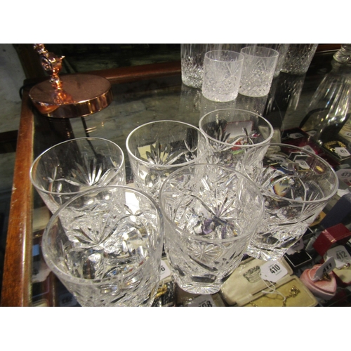 1159 - Set of Six Irish Cut Crystal Whiskey Tumbler Glasses