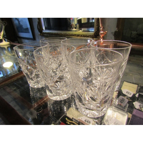 1159 - Set of Six Irish Cut Crystal Whiskey Tumbler Glasses