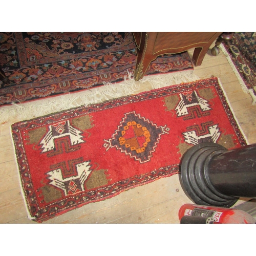 1166 - Persian Pure Wool Rug Approximately 3ft Long