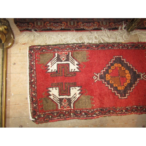 1166 - Persian Pure Wool Rug Approximately 3ft Long