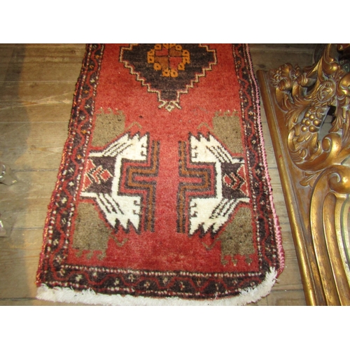 1169 - Persian Pure Wool Rug Approximately 3ft Long