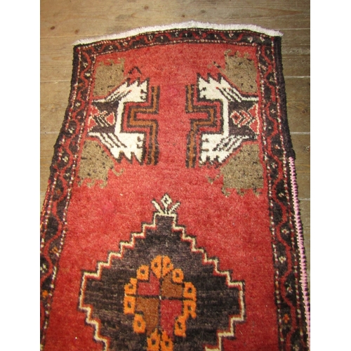 1169 - Persian Pure Wool Rug Approximately 3ft Long