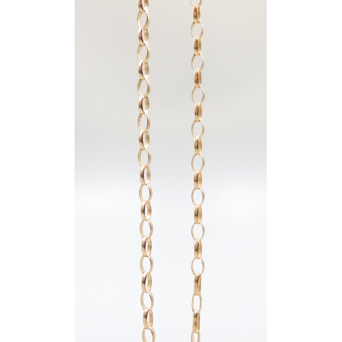 120 - 9 Carat Yellow Gold Oval Link Chain 52cm Long