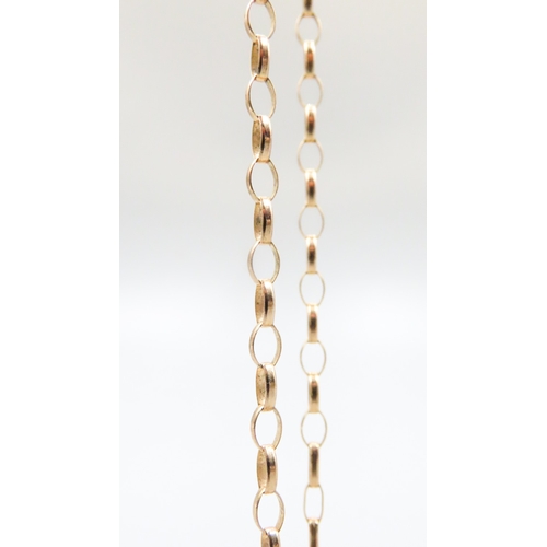 120 - 9 Carat Yellow Gold Oval Link Chain 52cm Long