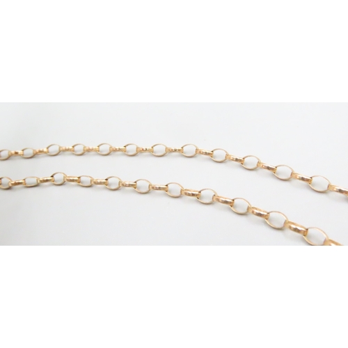 120 - 9 Carat Yellow Gold Oval Link Chain 52cm Long