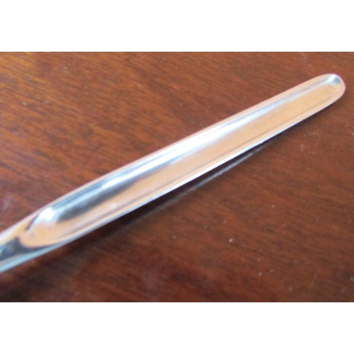 1206 - Antique Silver Marrow Spoon Approximately 9 Inches Long