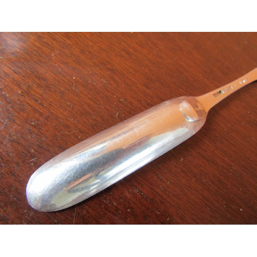 1206 - Antique Silver Marrow Spoon Approximately 9 Inches Long