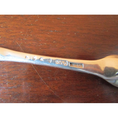 1206 - Antique Silver Marrow Spoon Approximately 9 Inches Long