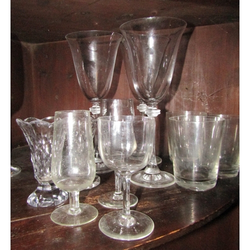 1216 - Collection of Various Glasses Including Twin Wine Goblets of Attractive Design Quantity as Photograp... 