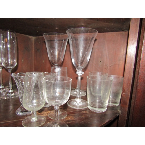 1216 - Collection of Various Glasses Including Twin Wine Goblets of Attractive Design Quantity as Photograp... 