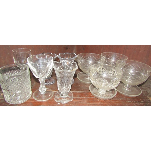 1218 - Collection of Various Crystal Including Whiskey Tumbler and Trifle Bowls Quantity as Photographed