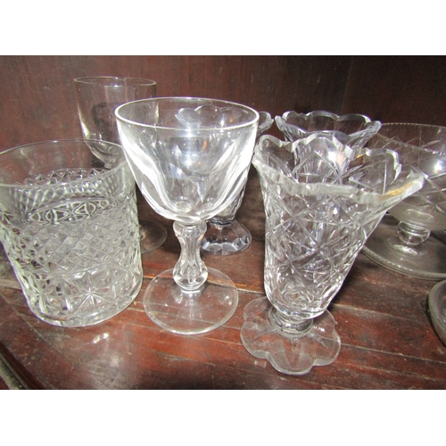 1218 - Collection of Various Crystal Including Whiskey Tumbler and Trifle Bowls Quantity as Photographed