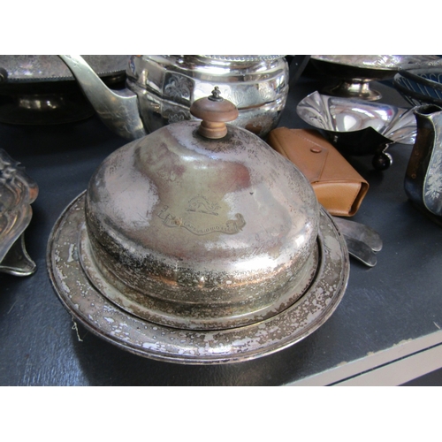 1235 - Large Collection of Antique Silver Plate Including Salver and Others Quantity as Photographed