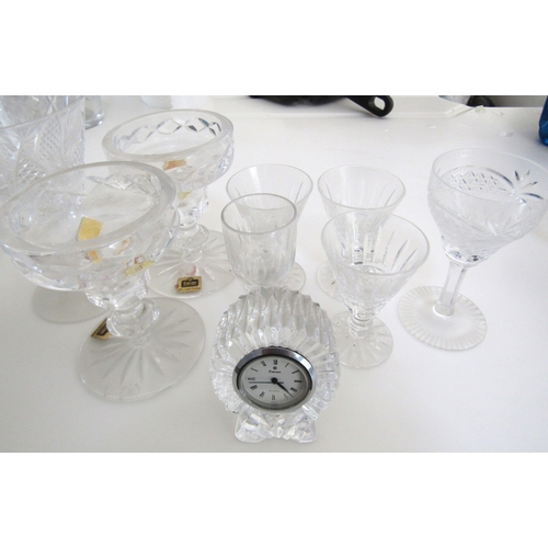 1239 - Various Irish Cut Crystal Including Clock Quantity as Photographed