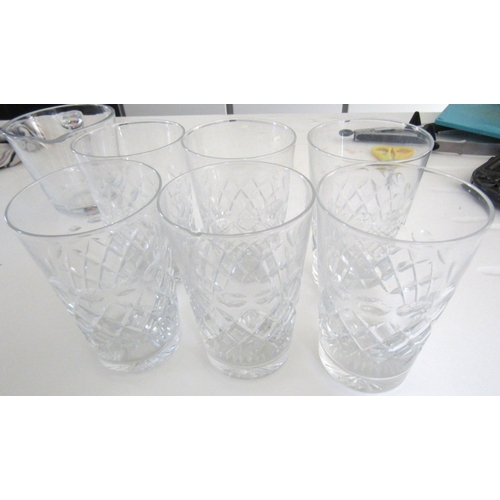 1242 - Irish Cut Crystal Set of Six Whiskey Glass Tumblers