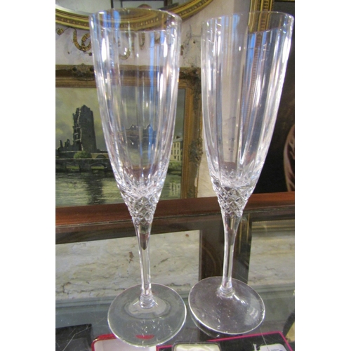 1245 - Waterford Crystal Champagne Flutes Full Size