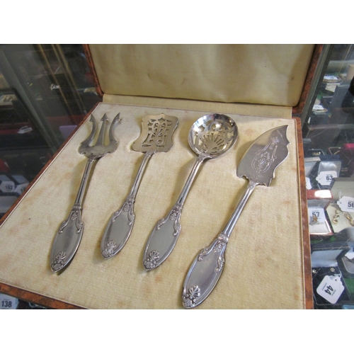 1261 - Four Part Silver Table Set Contained Within Original Presentation Box French