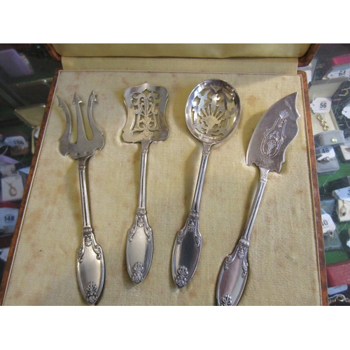 1261 - Four Part Silver Table Set Contained Within Original Presentation Box French