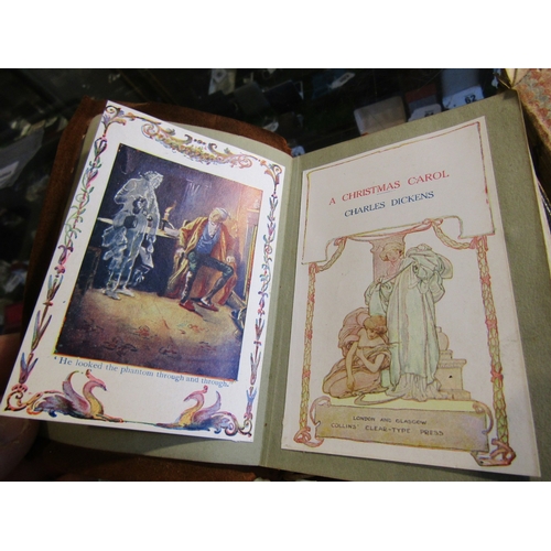 1276 - Four Volumes Including Ruskin and Dickins A Christmas Carol Some with Decorated Plates